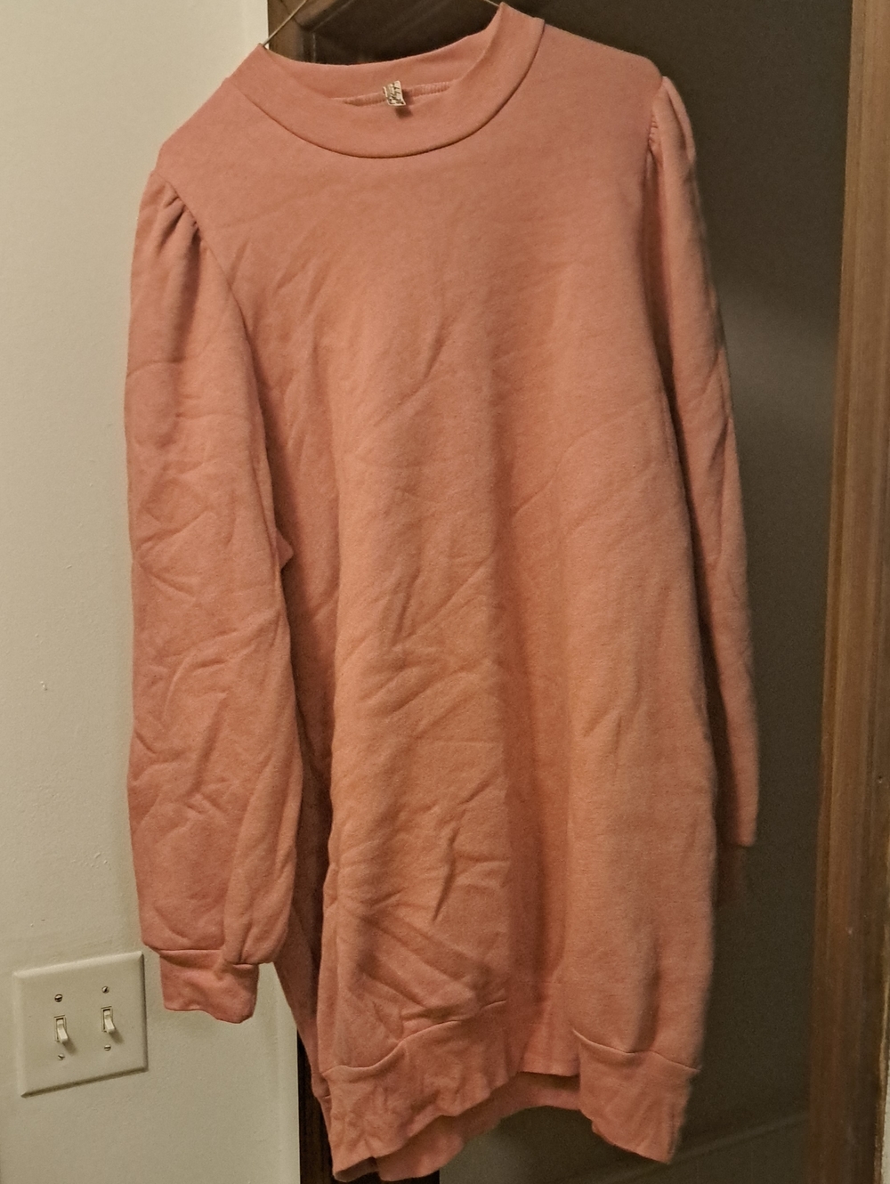 Free People Pink Sweatshirt Tunic Dress. Large/Xlarge - Picture 2 of 2